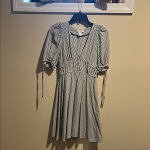 Black and White Patterned Dress